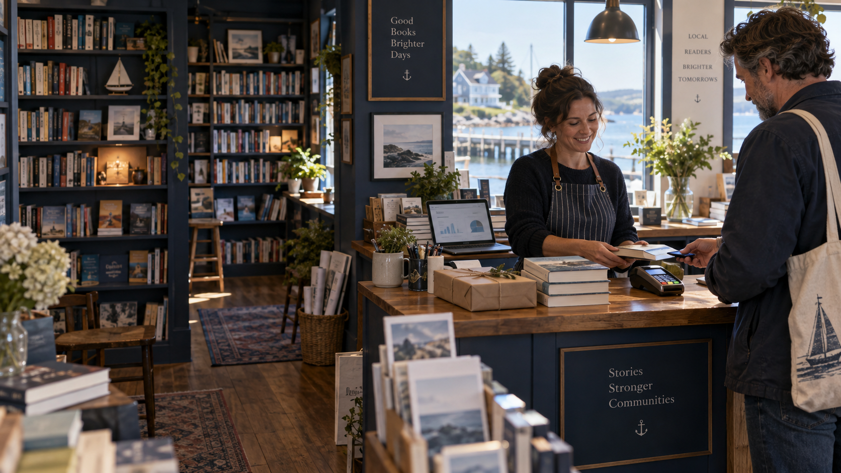 Conceptual bookshop: digital tools support an exchange