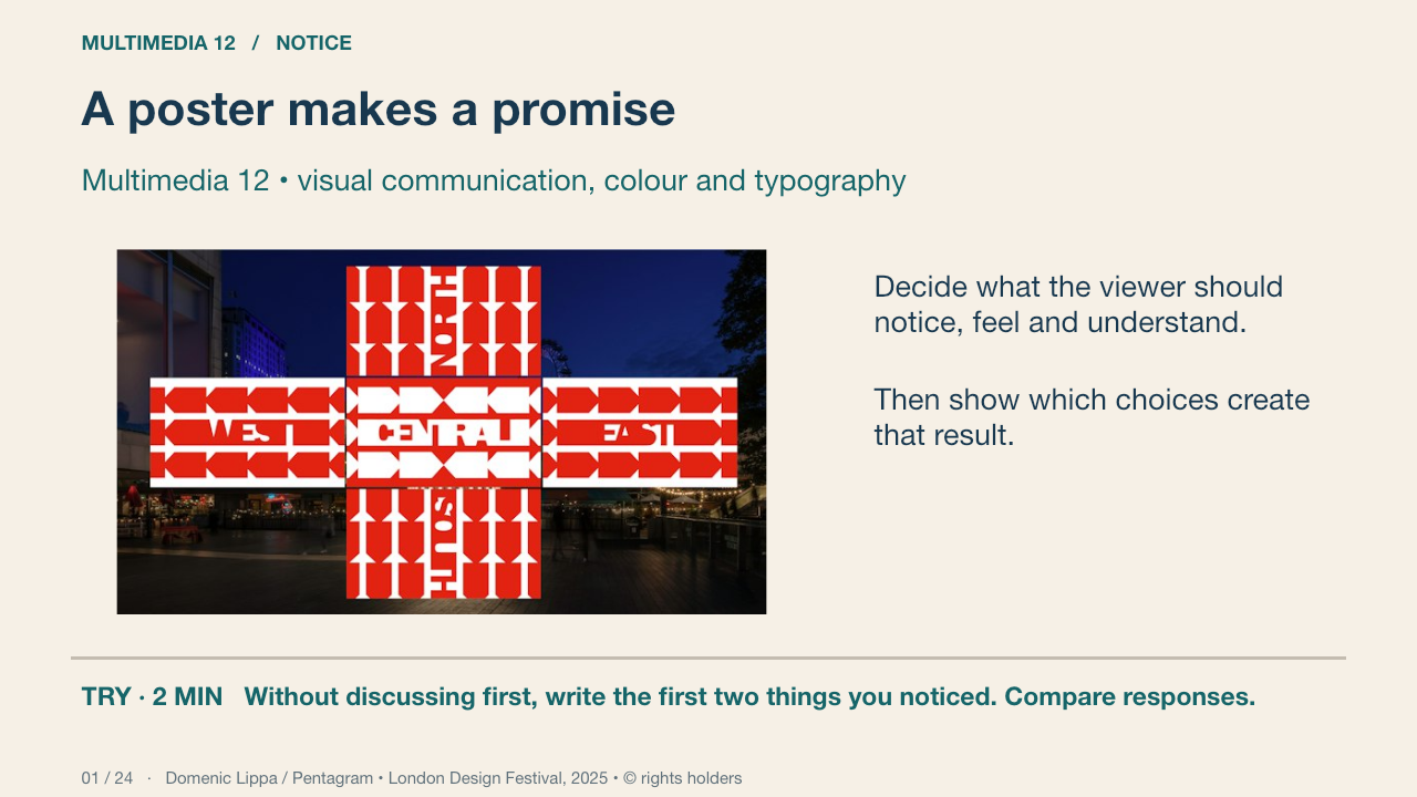 A poster makes a promise