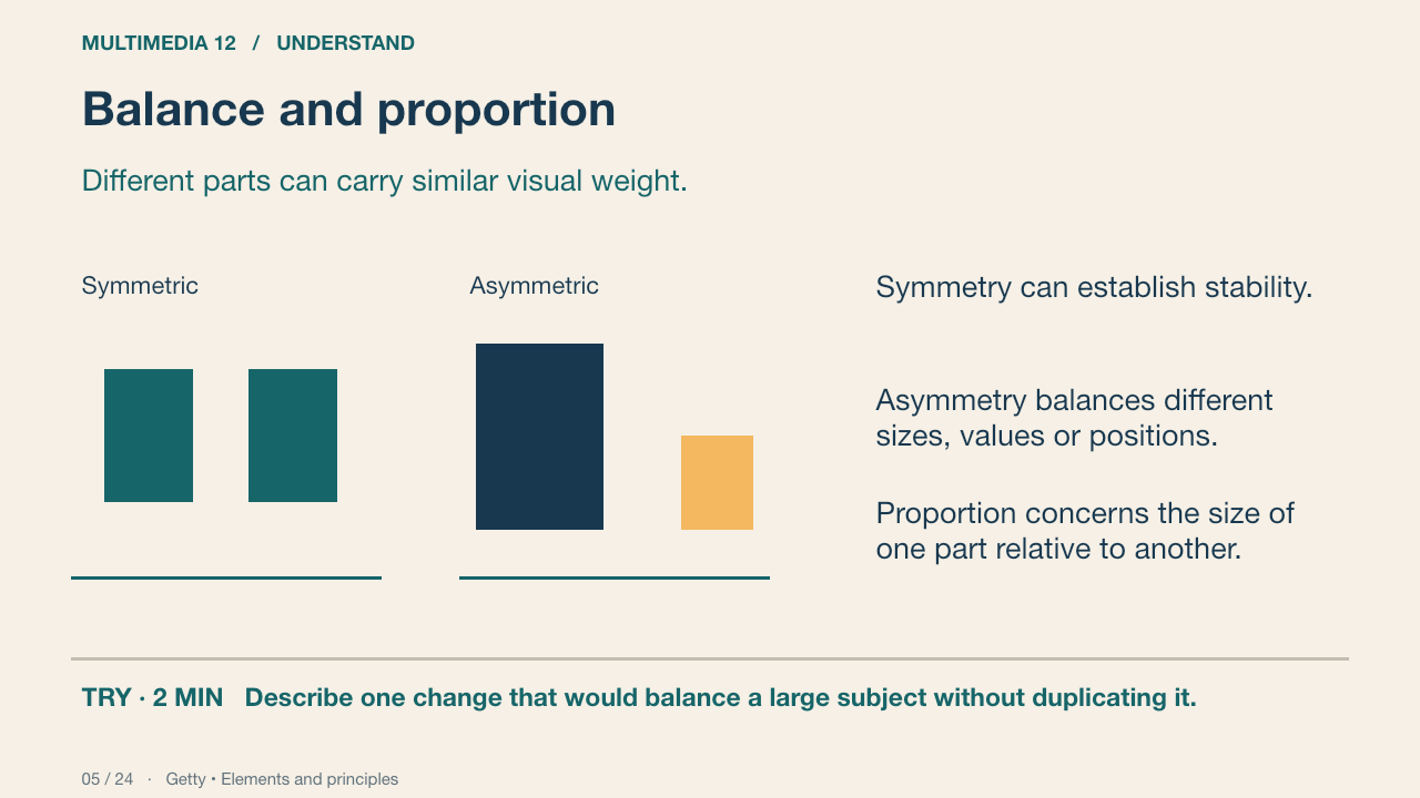 Balance and proportion