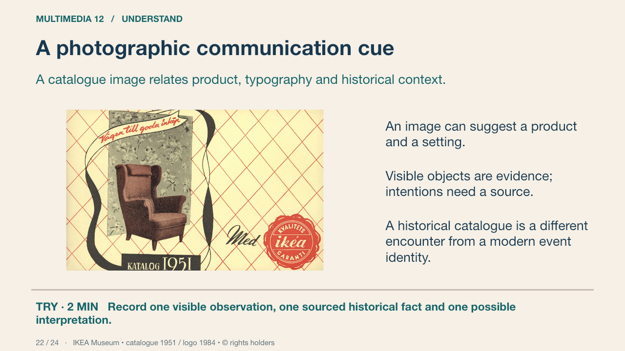 A photographic communication cue