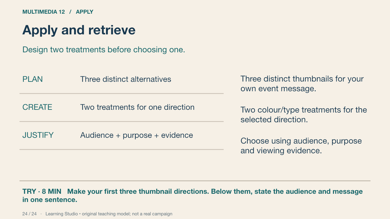Apply and retrieve