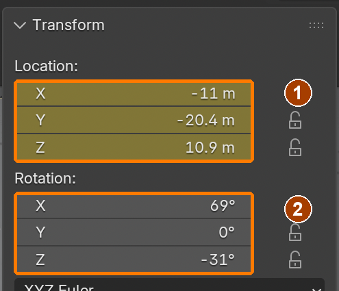 Camera keyed Location and unkeyed Rotation