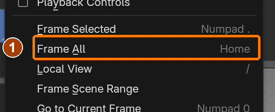 Graph Editor View menu: Frame All.