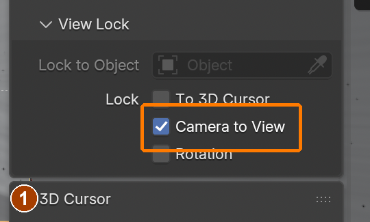 Camera to View allows navigation to move the active camera; turn it off immediately afterward.