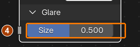 Glare: Bloom, Threshold 1.6, Strength .25, Size .5. · Size 0.5.
