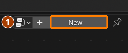 Compositor header: New creates the scene node group.