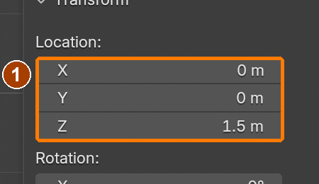 Item sidebar: Location and Dimensions · Location.