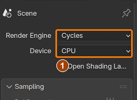 Render Properties > Cycles / Device CPU