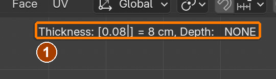 Inset thickness 0.08 m