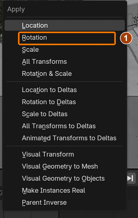 Apply menu: Rotation, with Fir instance active.
