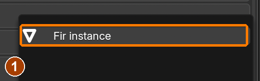 Instance Object picker: Fir instance.