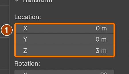 Item sidebar: Location and Dimensions · Location.