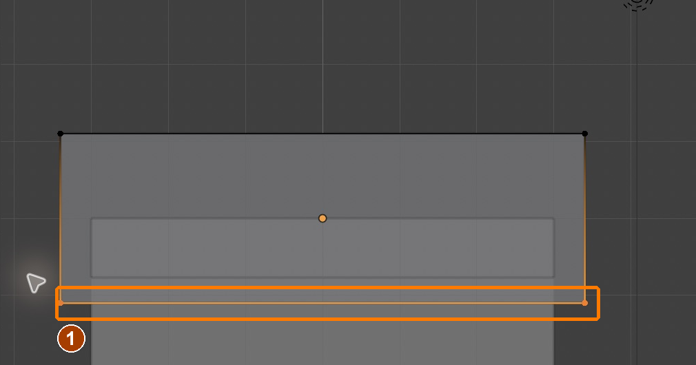 Box-select the bottom vertices