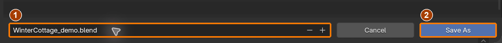 Filename and Save As button