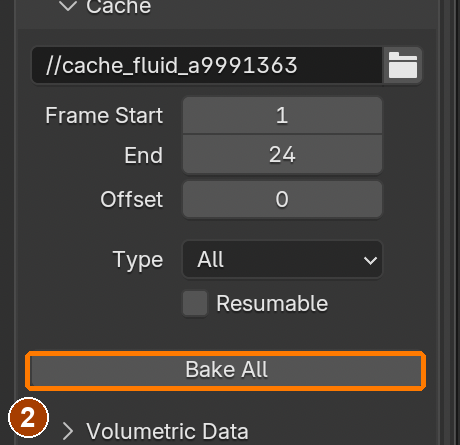 Separate cache practice: Bake All rebuilds the cache after changing the domain.