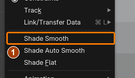 Object › Shade Smooth