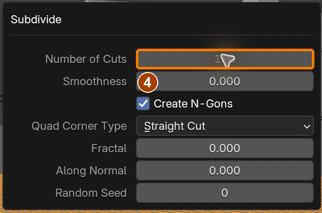 Adjust Last Operation > Number of Cuts 100