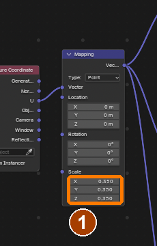 Restore Wood siding Mapping Scale X, Y and Z to 0.350 after the 0.700 comparison.