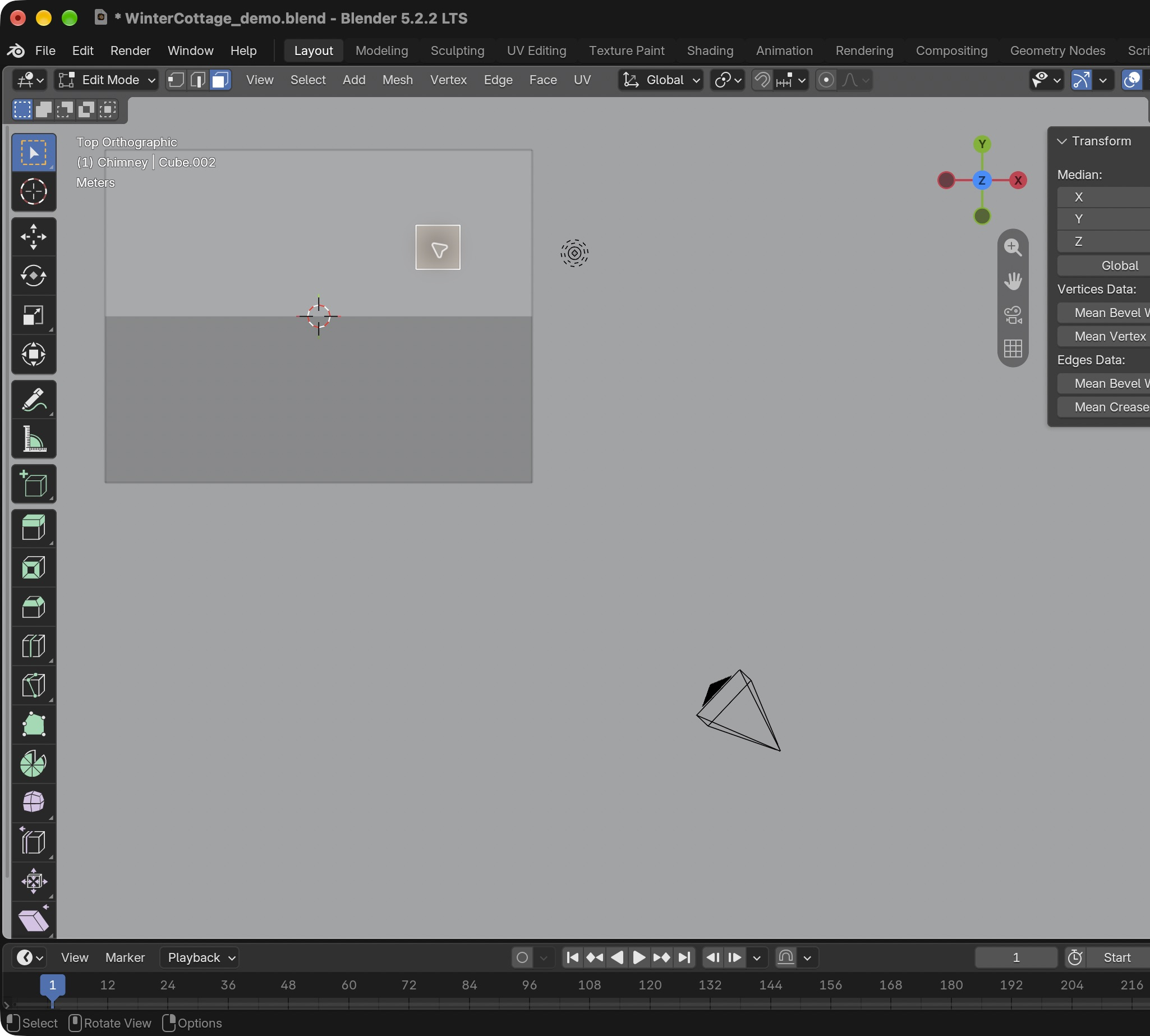 Result in the native demonstration. Check the selected object, state and values against this view.