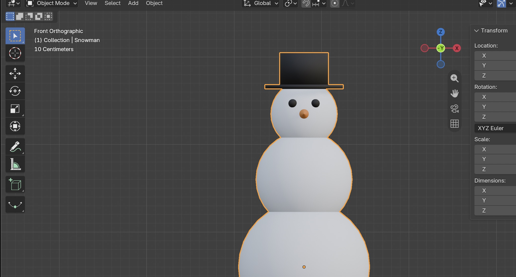 Result in the native demonstration. Check the selected object, state and values against this view.