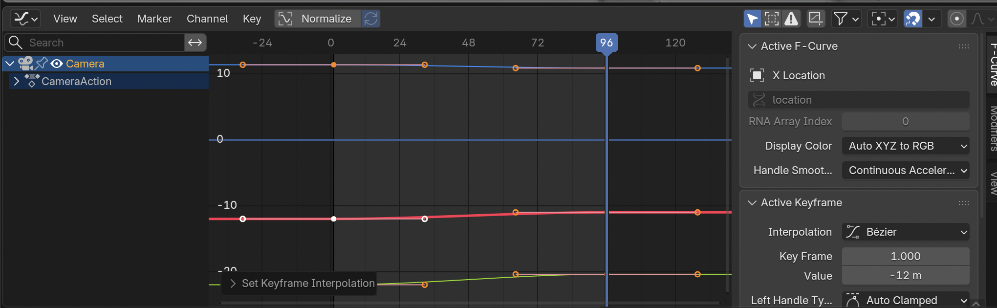 Result in the native demonstration. Check the selected object, state and values against this view.