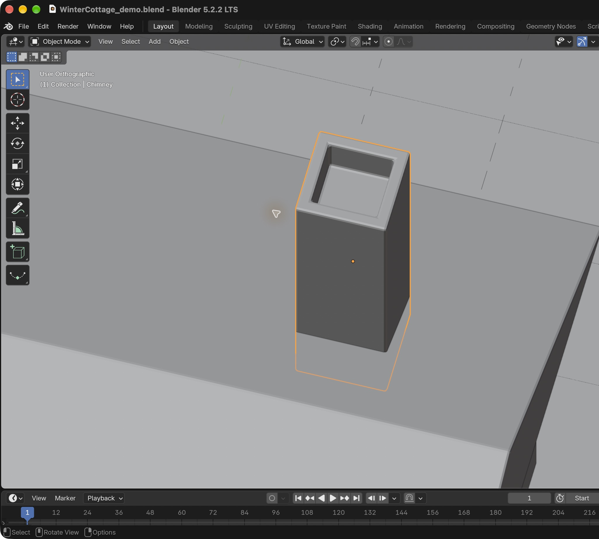 Result in the native demonstration. Check the selected object, state and values against this view.