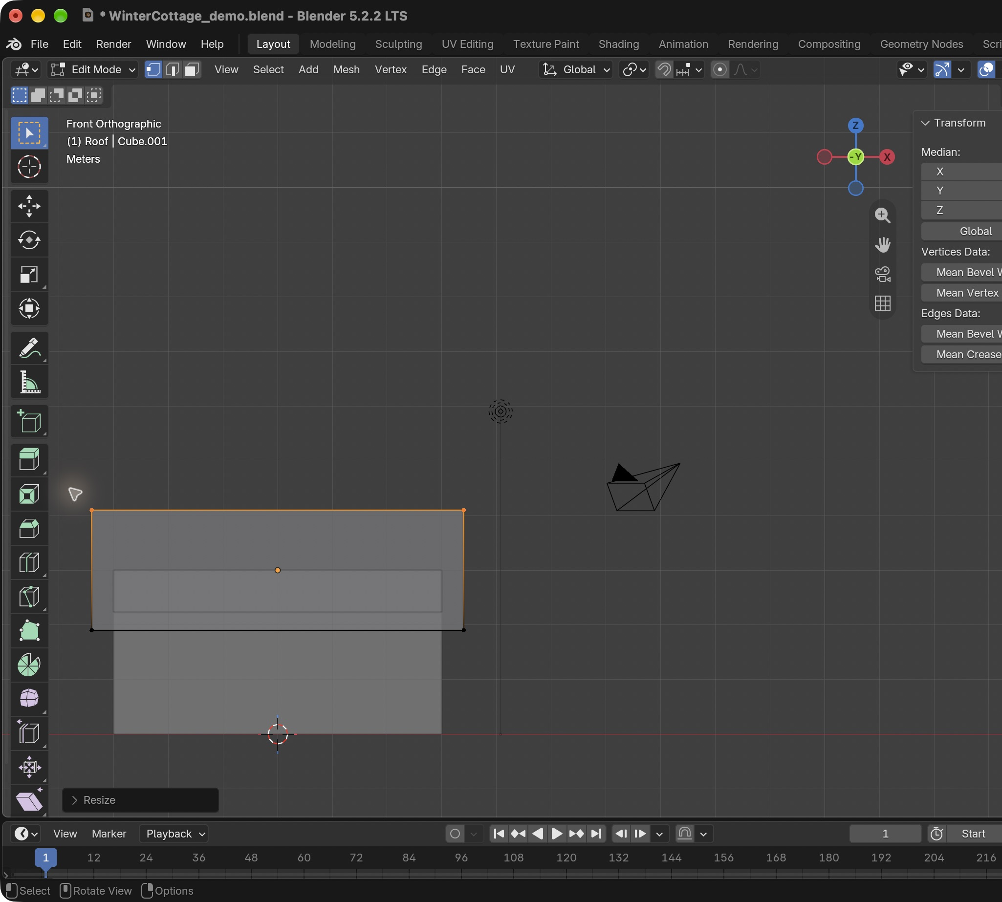 Result in the native demonstration. Check the selected object, state and values against this view.