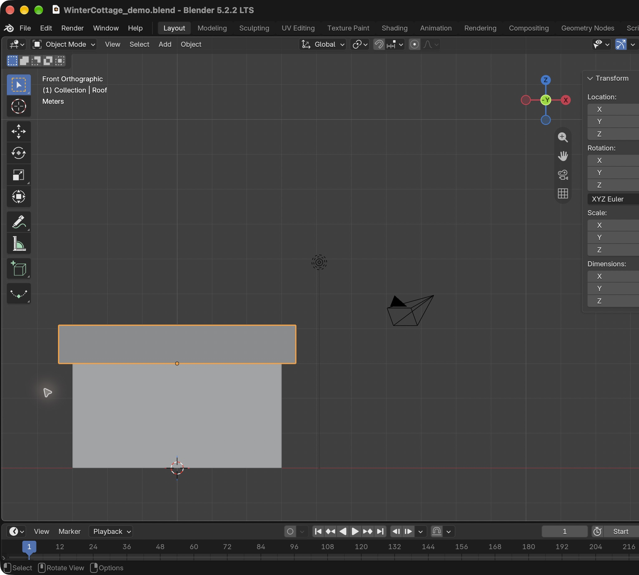 Result in the native demonstration. Check the selected object, state and values against this view.