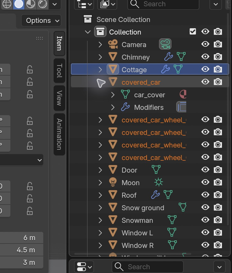 Result in the native demonstration. Check the selected object, state and values against this view.
