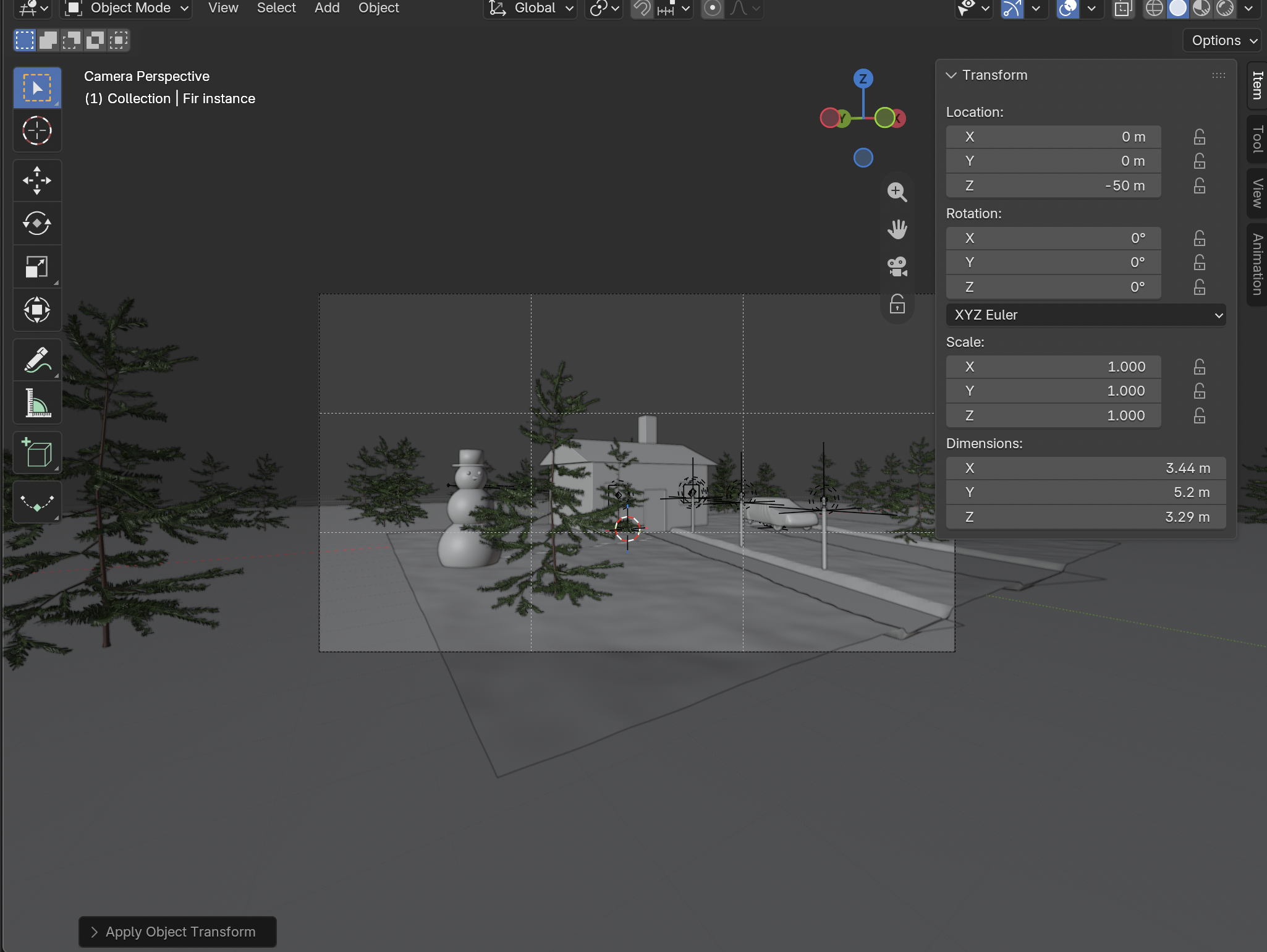 Result in the native demonstration. Check the selected object, state and values against this view.