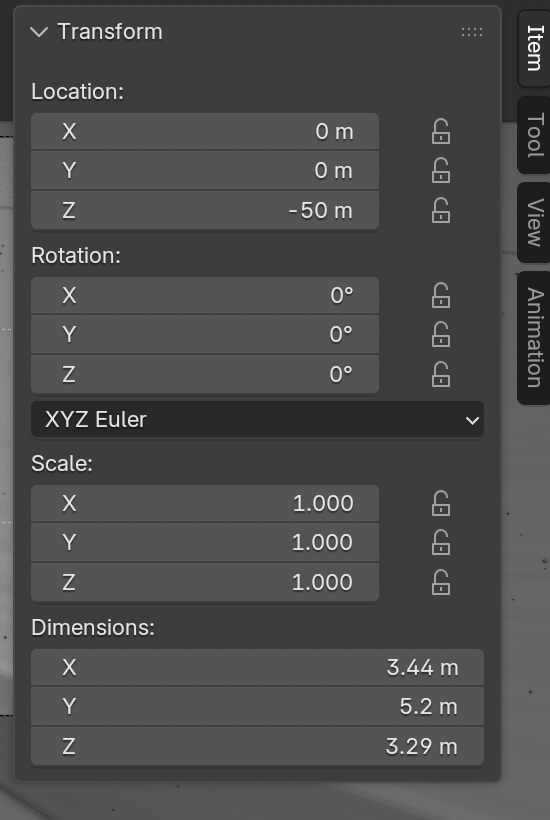 Result in the native demonstration. Check the selected object, state and values against this view.