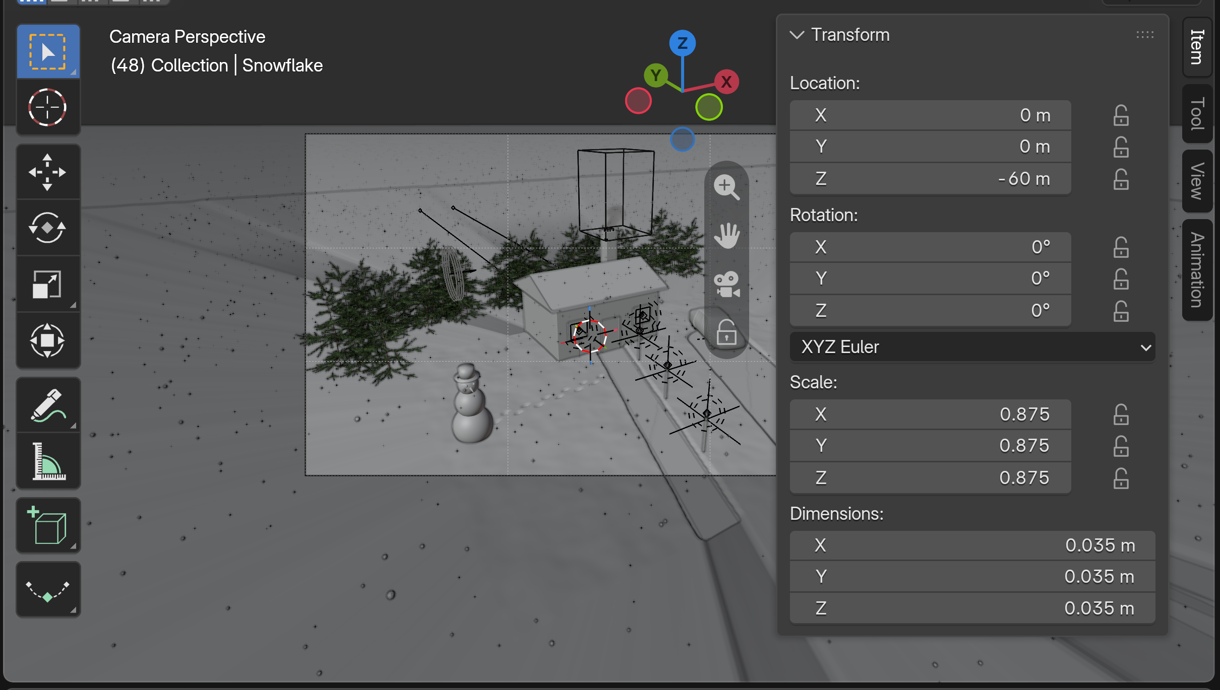 Result in the native demonstration. Check the selected object, state and values against this view.