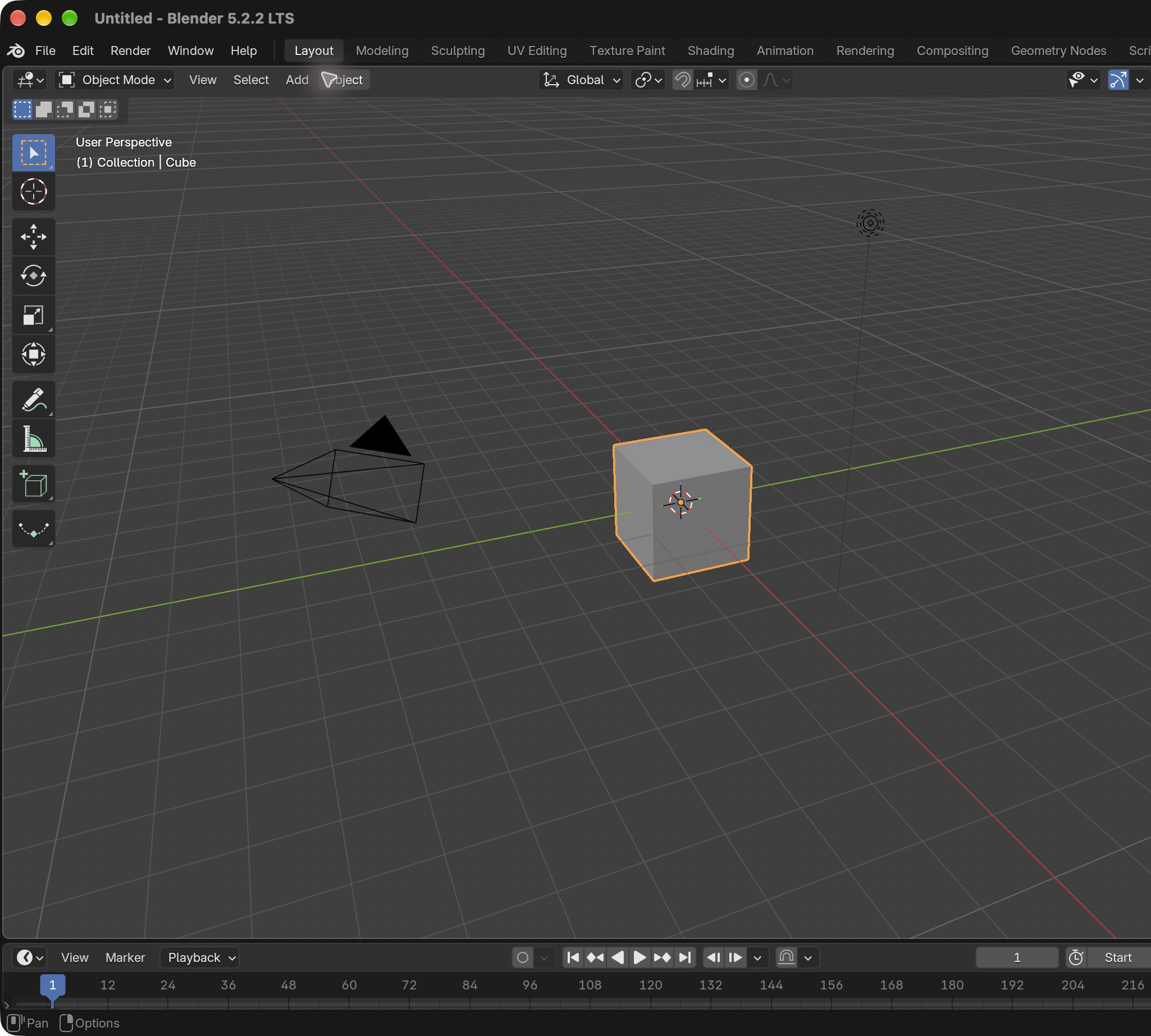 Result in the native demonstration. Check the selected object, state and values against this view.