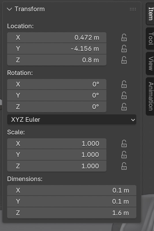 Result in the native demonstration. Check the selected object, state and values against this view.