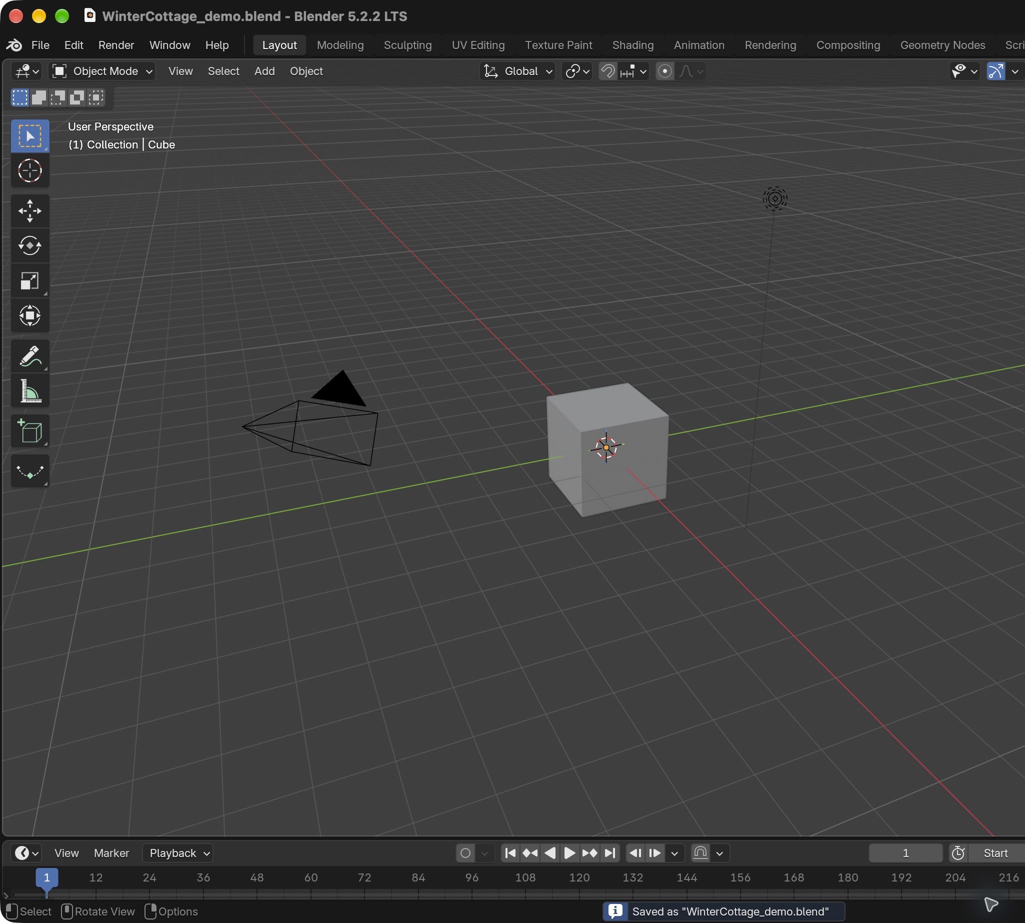 Result in the native demonstration. Check the selected object, state and values against this view.