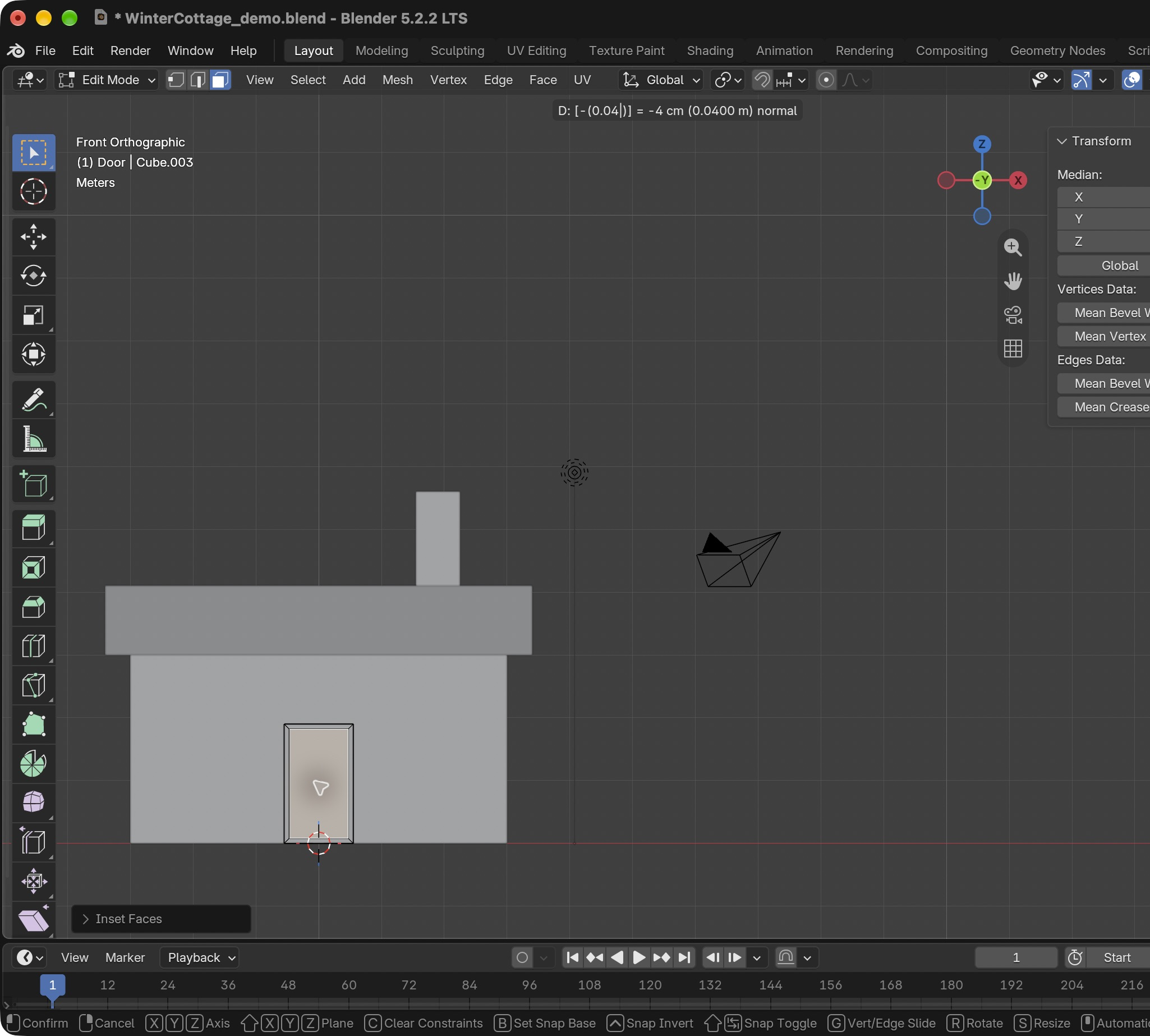 Result in the native demonstration. Check the selected object, state and values against this view.