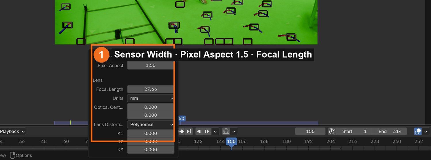 Sidebar › Track › Camera and Lens: Sensor Width, Pixel Aspect (1.5 for this plate) and Focal Length.