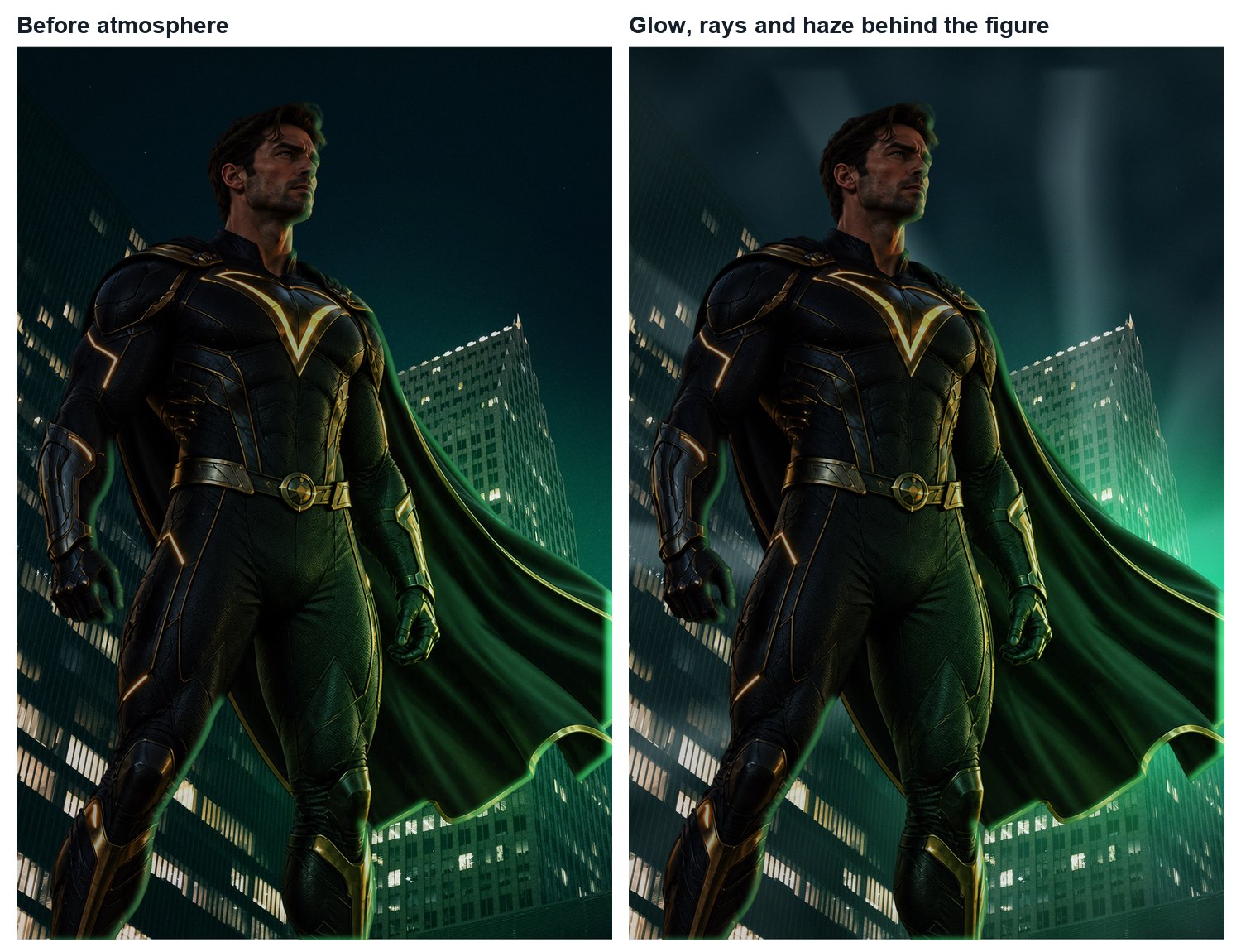 Before and after.