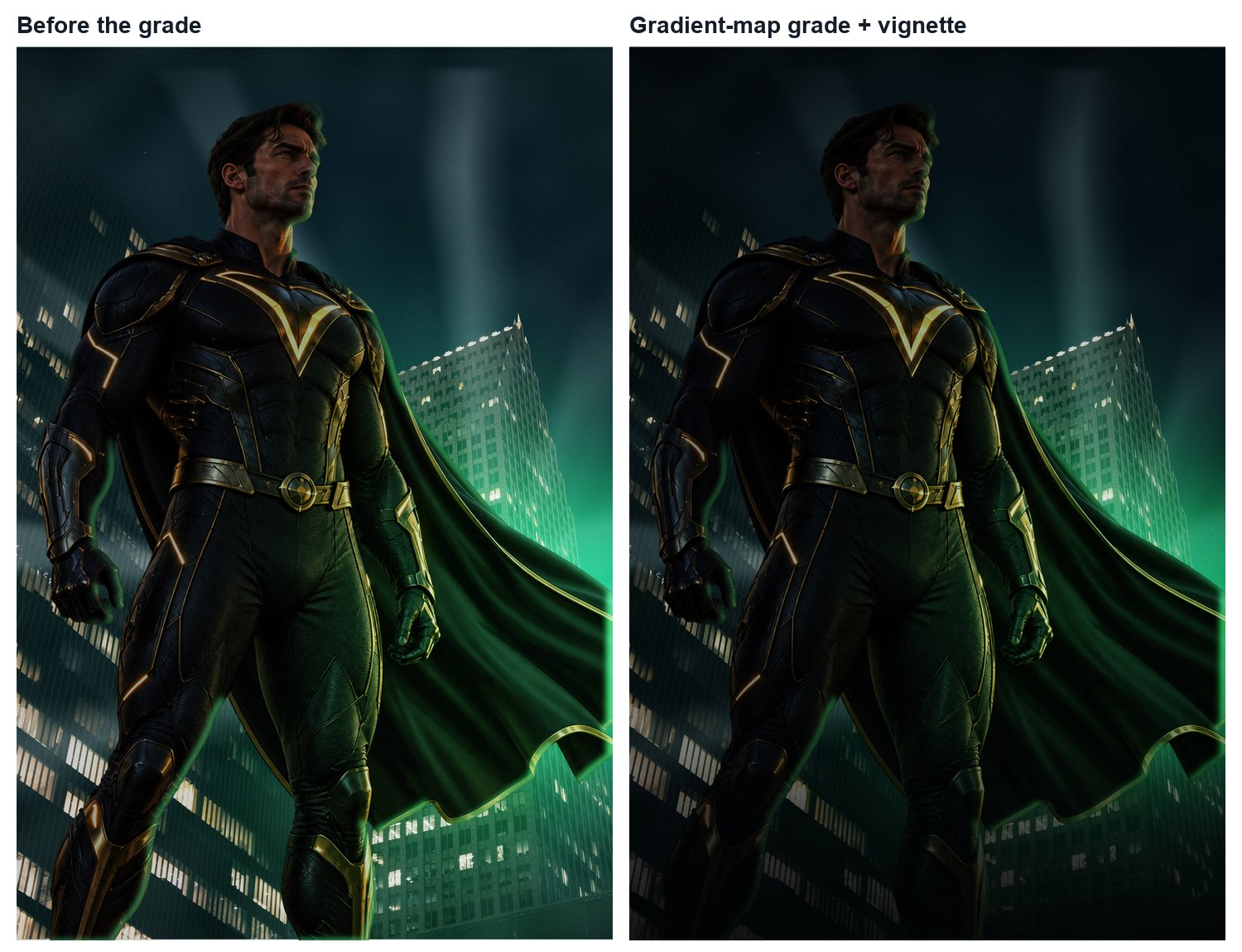 Before and after.