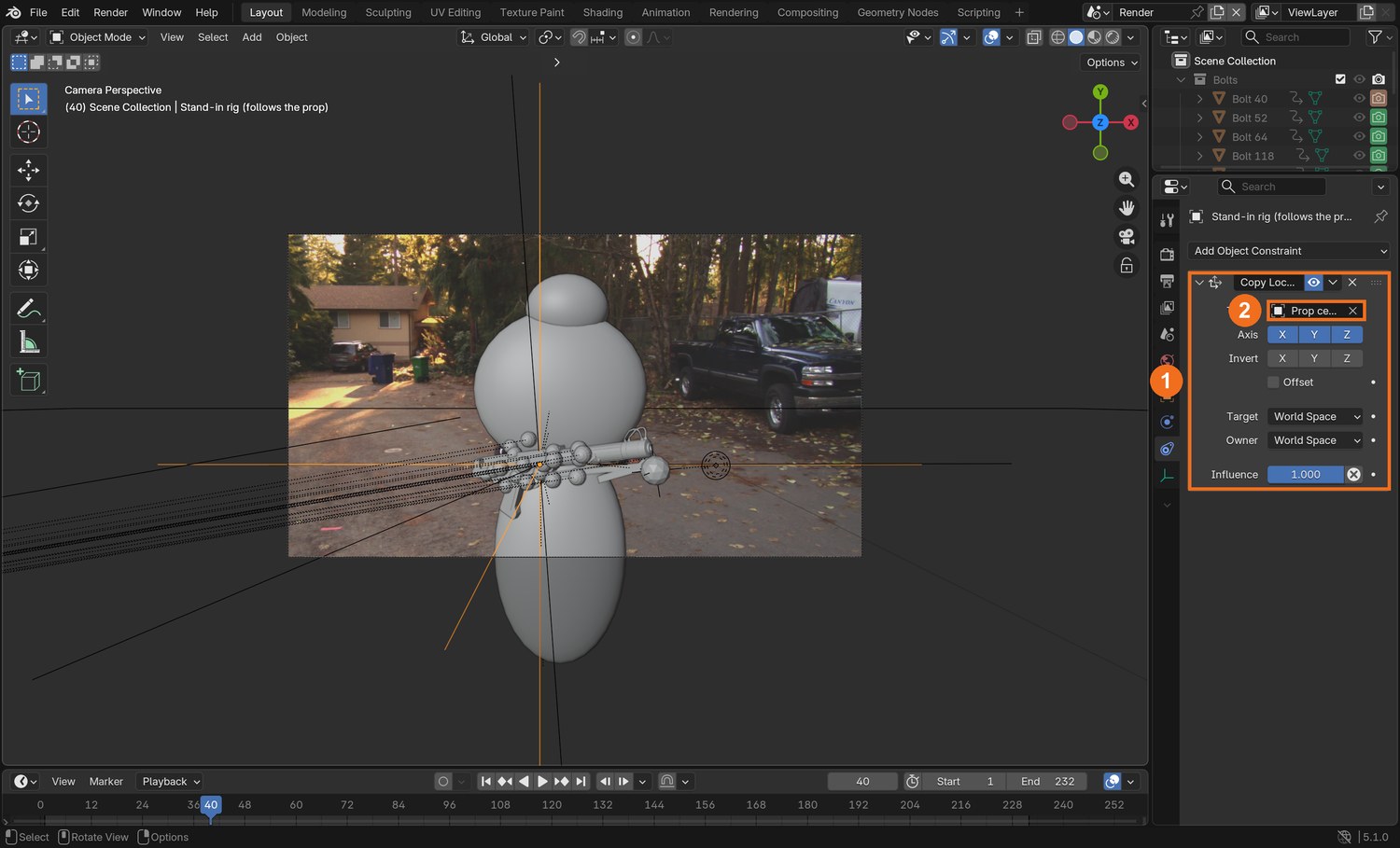 The Body rig Empty: Object Constraint properties › Copy Location, Target = the tracked Empty.