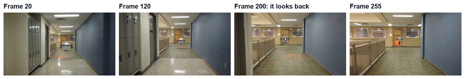 Four frames from the demo.