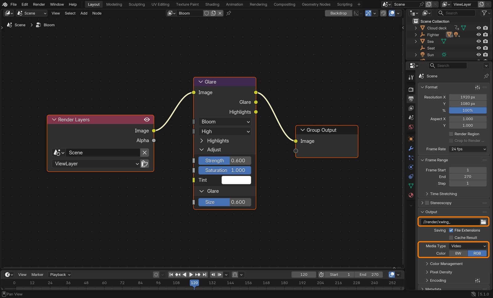 Boxes: the output path, and Media Type Video.